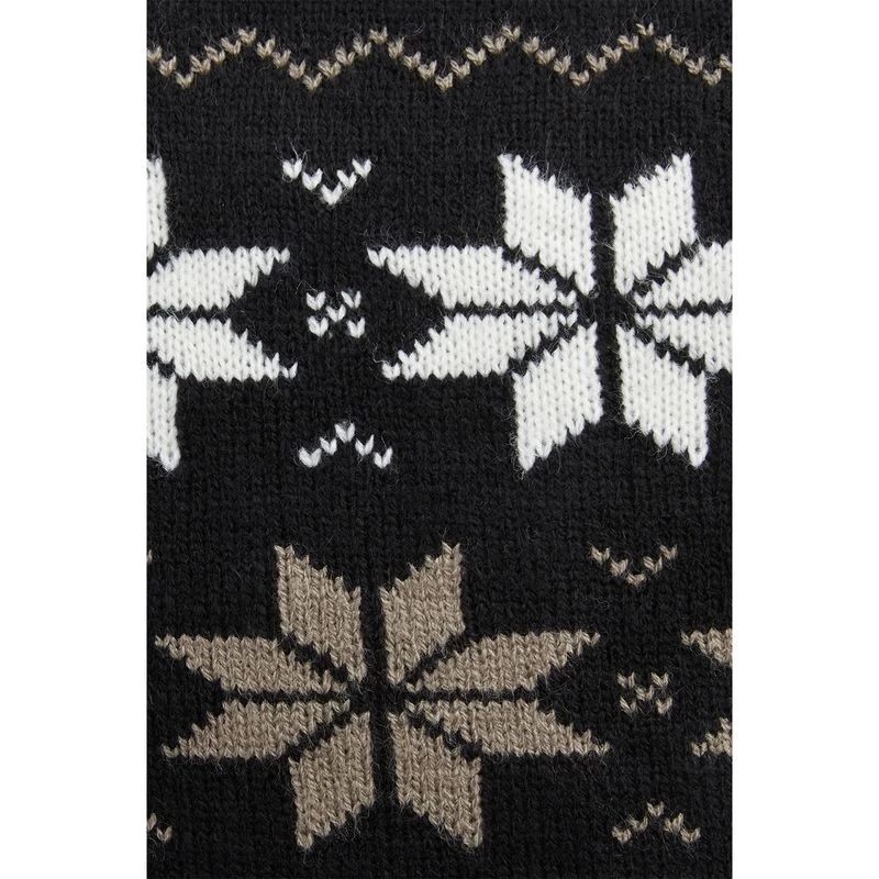 Horze Emily Snowflake Knitted Infinity Scarf - Black/Desert Taupe 2 Horze Emily Snowflake Knitted Infinity Scarf - Black/Desert Taupe - Image 2