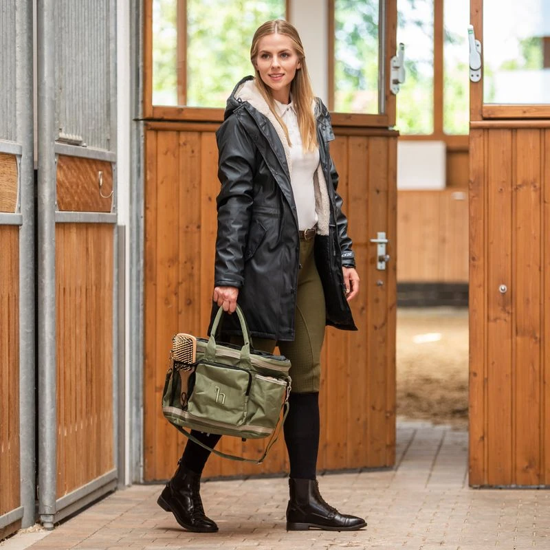 Horze Sandnes Grooming Bag - Olive Branch 3 Horze Sandnes Grooming Bag - Olive Branch - Image 3