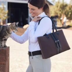 Oughton Half Halt Classic Canvas Handbag - Heritage Brown/Black 9 Oughton Half Halt Classic Canvas Handbag - Heritage Brown/Black -Equestrian Supplies Shop 603843 800 800