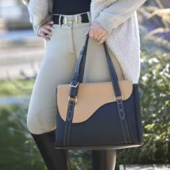 Oughton Paddock Lux Shoulder Bag - Classic Black/Tan 9 Oughton Paddock Lux Shoulder Bag - Classic Black/Tan -Equestrian Supplies Shop 603908 800 800