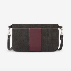 Oughton Vintage Canvas Paddock Crossbody - Graphite/Bordeaux -Equestrian Supplies Shop 603913 800 800