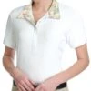Romfh Women's Lindsay Short Sleeve Show Shirt - White/Flamingo Garden