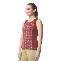 Kerrits Women's Always Cool Ice Fil Tank - Sangria Make Your Luck/Sangria -Equestrian Supplies Shop 609878 800 800