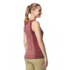 Kerrits Women's Always Cool Ice Fil Tank - Sangria Make Your Luck/Sangria -Equestrian Supplies Shop 609879 800 800