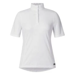 Kerrits Women's Encore Short Sleeve Show Shirt - White/Lucky Diamond