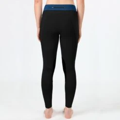 Irideon Kids' Synergy Knee Patch Tights - Black/Twilight -Equestrian Supplies Shop 622598 800 800