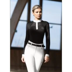 Fair Play Women's Aiko Long Sleeve Competition Shirt - Black -Equestrian Supplies Shop 655530 800 800