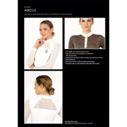 Fair Play Women's Aiko Long Sleeve Competition Shirt - Black -Equestrian Supplies Shop 655531 800 800