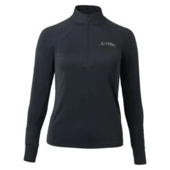 B Vertigo Women's Nancy Long Sleeve Half Zip Training Shirt - Anthracite Grey