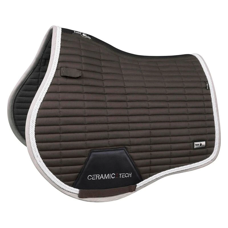 Fair Play Quartz Ceramic Jump Saddle Pad - Taupe Grey 1 Fair Play Quartz Ceramic Jump Saddle Pad - Taupe Grey