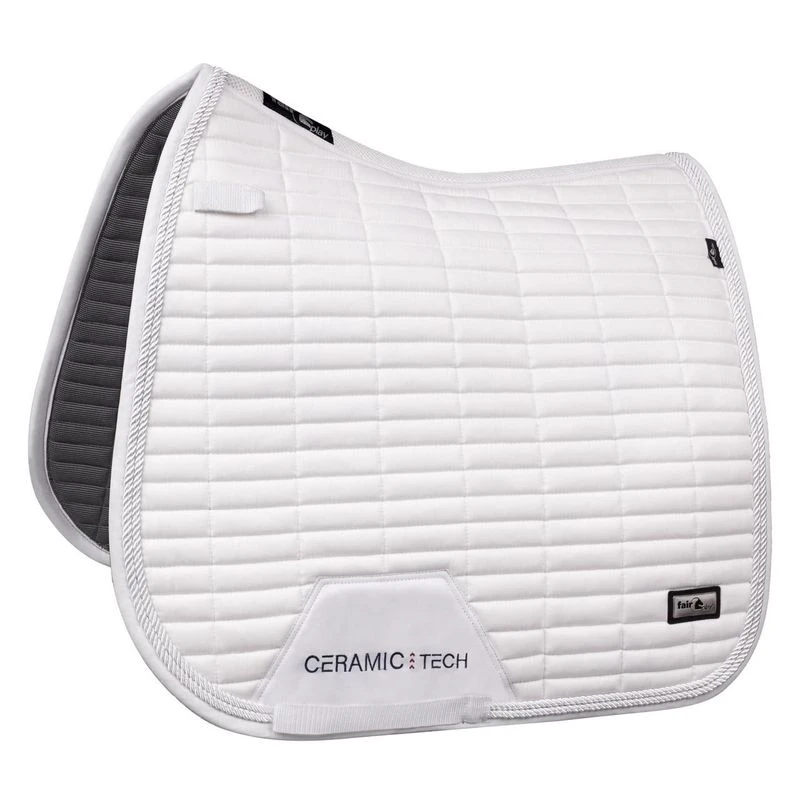 Fair Play Quartz Ceramic Dressage Saddle Pad - White 1 Fair Play Quartz Ceramic Dressage Saddle Pad - White