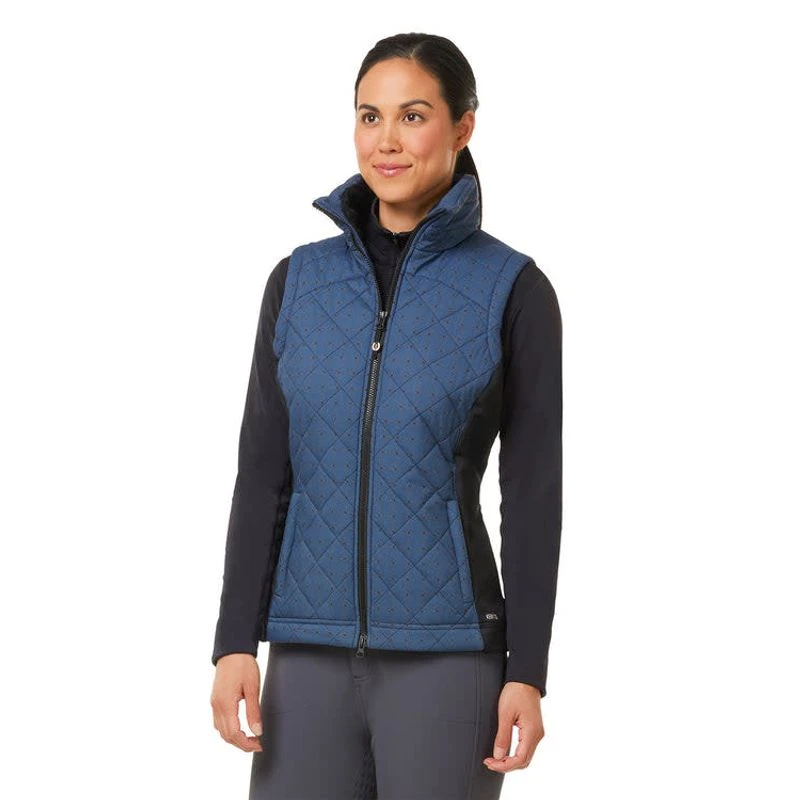 Kerrits Women's Full Motion Quilted Vest - Lake Herringbone Plaid 2 Kerrits Women's Full Motion Quilted Vest - Lake Herringbone Plaid - Image 2