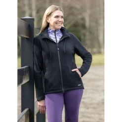 Kerrits Women's Double Take Full Zip Fleece Hoodie - Black -Equestrian Supplies Shop 687072 800 800