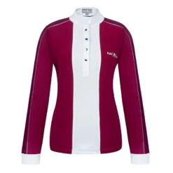 Fair Play Women's Claire Long Sleeve Competition Shirt - Burgundy/White