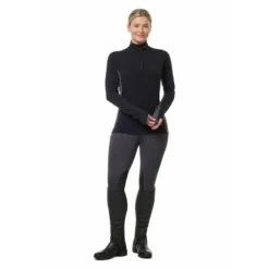 Kerrits Women's Stable Temp Merino Wool Quarter Zip Top - Black -Equestrian Supplies Shop 694961 800 800