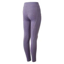Horze Kids' Kaylee Full Seat Tights - Grey Ridge Purple