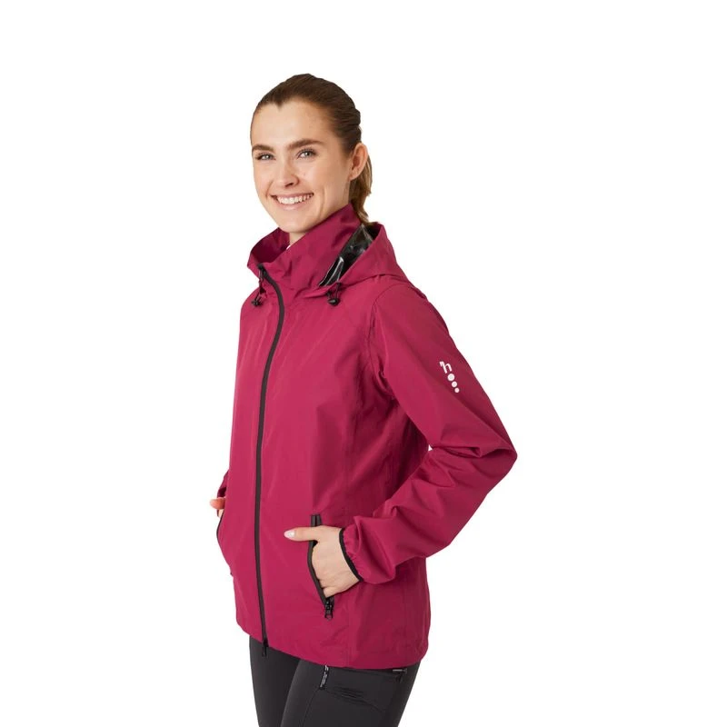 Horze Women's Stella Waterproof Shell Jacket - Anemone Dark Pink 2 Horze Women's Stella Waterproof Shell Jacket - Anemone Dark Pink - Image 2