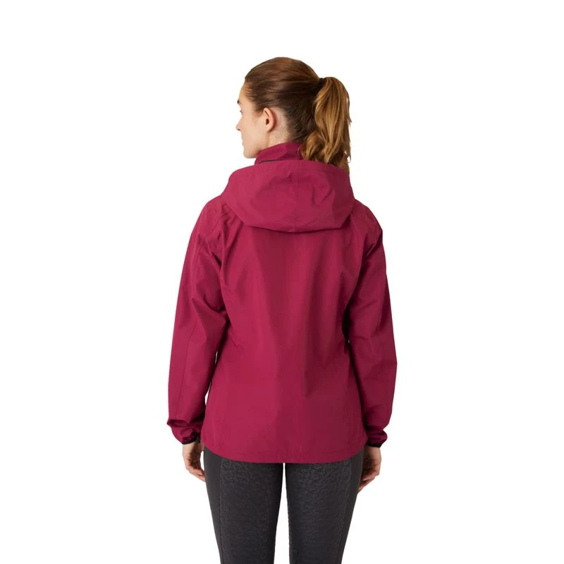 Horze Women's Stella Waterproof Shell Jacket - Anemone Dark Pink 3 Horze Women's Stella Waterproof Shell Jacket - Anemone Dark Pink - Image 3