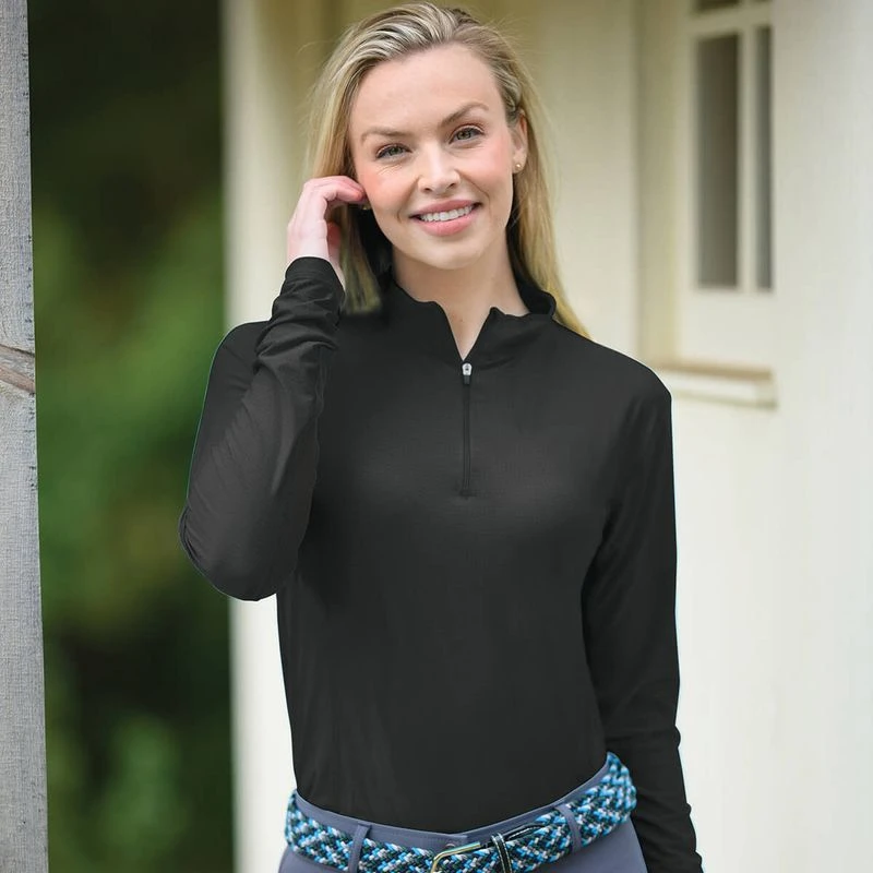 Ovation Women's Altitude Solid Sun Shirt - Black 2 Ovation Women's Altitude Solid Sun Shirt - Black - Image 2