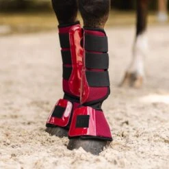 Horze Smoky Twilight Air Mesh Bell Boots - Anemone Dark Pink -Equestrian Supplies Shop 697091 800 800