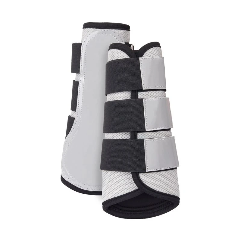 Horze Smoky Twilight Air Mesh Brushing Boots - Quiet Grey 1 Horze Smoky Twilight Air Mesh Brushing Boots - Quiet Grey