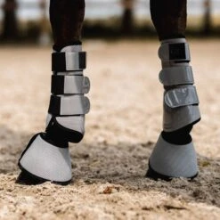 Horze Smoky Twilight Air Mesh Brushing Boots - Quiet Grey 5 Horze Smoky Twilight Air Mesh Brushing Boots - Quiet Grey -Equestrian Supplies Shop 697165 800 800