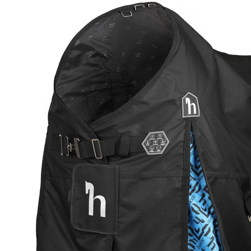 Horze Quebec 1200D Turnout Sheet - Caviar Black 2 Horze Quebec 1200D Turnout Sheet - Caviar Black - Image 2