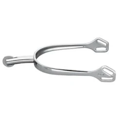 Herm Sprenger Ultra Fit 40mm Flat End Small Smooth Rowel Spurs - Stainless Steel