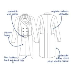 Tredstep Women's Dressage Tail Coat - Black -Equestrian Supplies Shop 706140 800 800