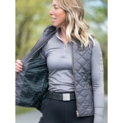 FITS Women's Ainsley Quilted Vest - Ash/Horseshoe -Equestrian Supplies Shop 716409 800 800